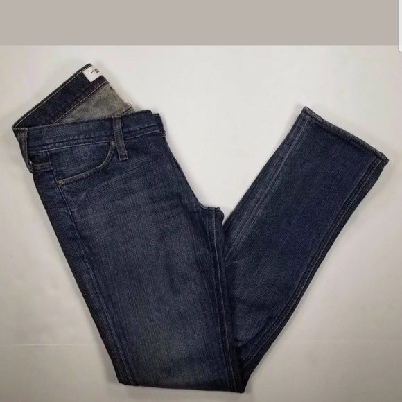 Habitual Sz 26 Jeans Slim Straight Leg Low Rise Dark Wash Y2K 90s - Picture 3 of 8